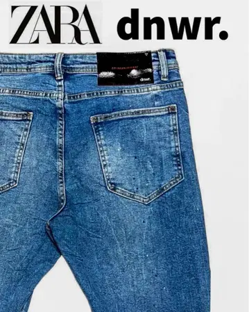 빅 ZARA dnwr. 스트레치 페인트 데미지 가공 데님