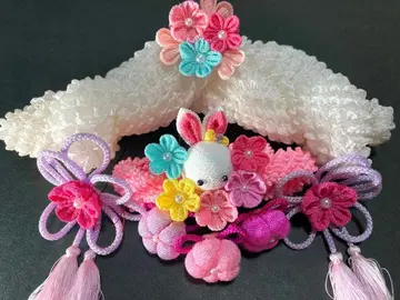 시치고산 머리 장식 신일본 머리 카노코 츠마미자이쿠