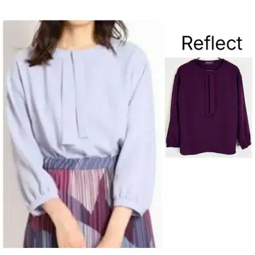 Reflect 보타이 포함 조젯 블라우스 보라색