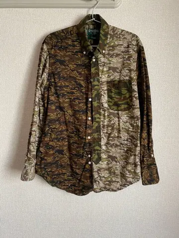 Gitman Bros. SHIPS 별주 카모플라쥬 패턴 셔츠