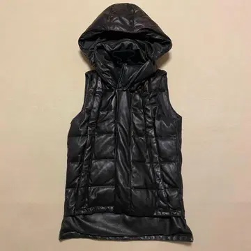 레어 Yasuyuki Ishii 가죽 다운 베스트 Y2K 2Way