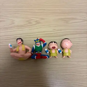 짱구 미니 피규어 4개 세트 목욕 후 가챠가챠