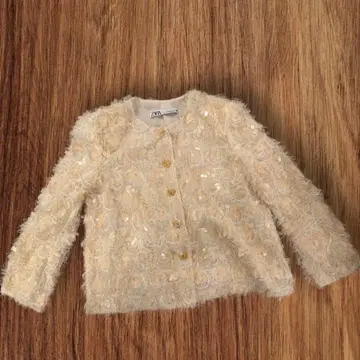 ZARA 아이보리 노카라 자켓 M