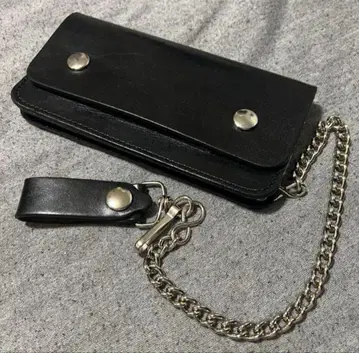 즉시 완판 아이템 바이커 지갑 천연 가죽 일본제 체인 지갑