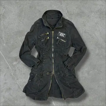 00s y2k 헤이세이 갸루 기믹 모즈 코트 archive 펑크 록