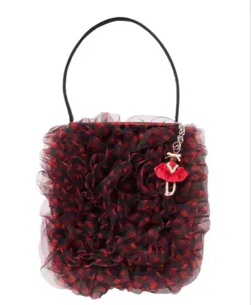 미사용 새상품 파미리아 familiar 완판템 백 튤 프릴 빨간색