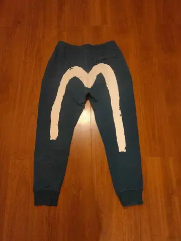 EVISU 에비수 조거 팬츠 맨투맨 블랙 빅 카모메 레어 새상품급