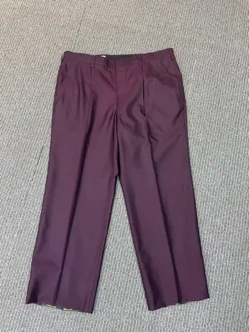 미사용 비스포크 트라우저 실크 100% 풀 핸드메이드 W92cm