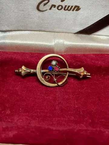 앤티크 프랑스 골드 브로치