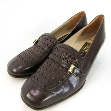 [고급스러움] BALLY 발리 24 뜨개질 가죽 펌프스 다크 브라운