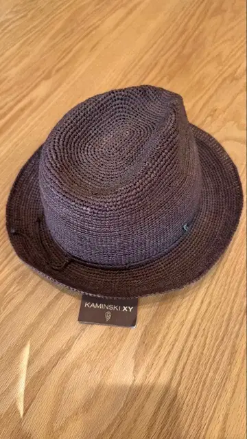 택 포함 미사용 새상품 헬렌 카민스키 XY 라피아 밀짚모자 브라운
