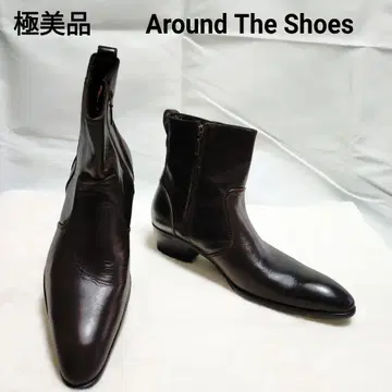 [ 컨디션 최상 ] 어라운드 더 슈즈 사이드 지퍼 힐 부츠 42