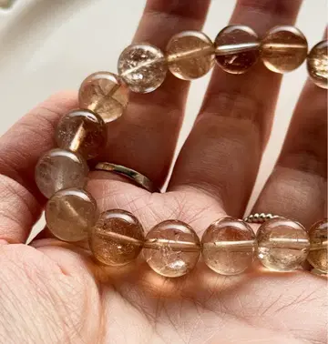 [ 16.5cm 10-11mm ] 임페리얼 토파즈 팔찌 샴페인