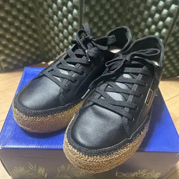 belair 블랙 에스파드리유 스타일 스니커즈