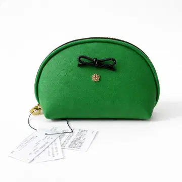 MARY QUANT 마리콴트 사피아노 리본 라운드 파우치(그린)
