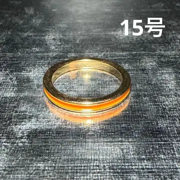 빈티지 패션 반지 골드 오렌지 15호 컬러링
