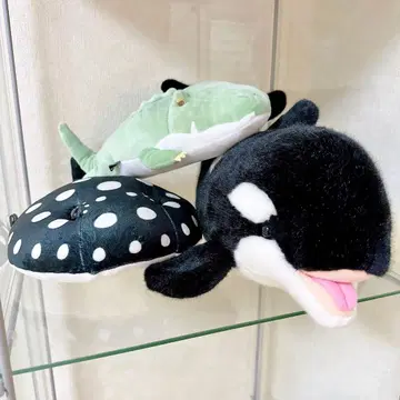 나고야항 수족관 범고래 아토아 가오리 폴카 도트 니프렐 악어 봉제 인형