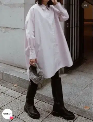 새상품 machatt 스트라이프 도비 셔츠 마차트