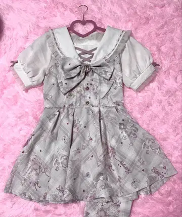 LIZLISA SewingBear 패턴 셋업 핑크