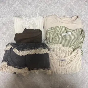 Y2K 모리걸/페어리코어 스커트 블라우스 세트