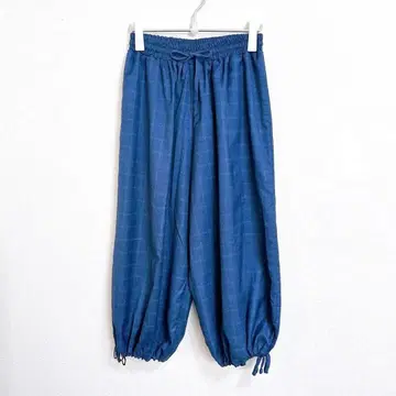 [ harapeco ] 하라페코 상점 몽페풍 체크 블루 파랑 팬츠