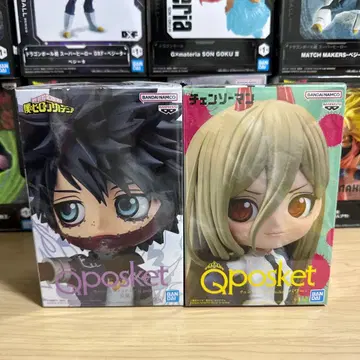 나의 히어로 아카데미아 체인소 맨 Qposket 피규어 세트