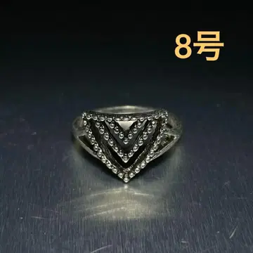 빈티지 패션 반지 실버 8호 V자 3중 디자인 아트
