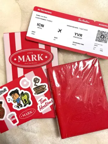 NCT 마크 Tim Hortons 티무호튼 여권 케이스