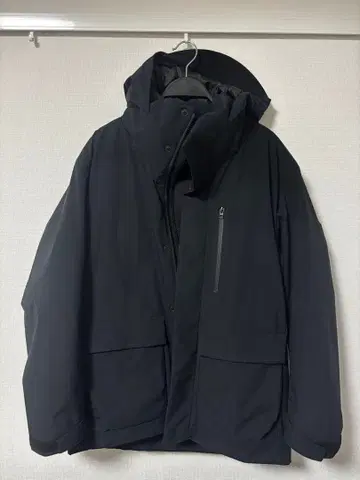 UNIQLO 유니클로 | 하이브리드 다운 후드티 블랙 M 사이즈