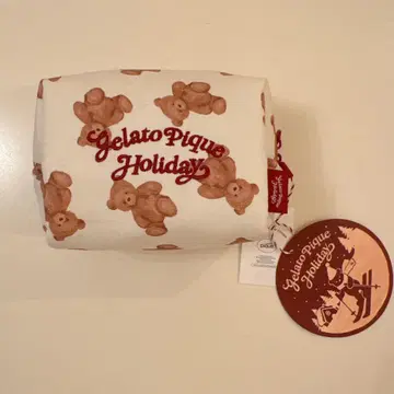 새상품 젤라또피케 HOLIDAY 파우치 베어 올 패턴 소품함