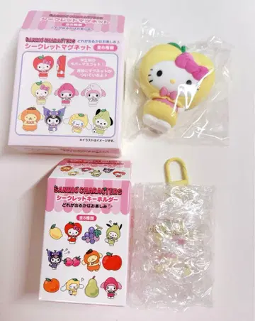 [후르츠 키티 옐로우 컬러] 산리오 시크릿 마그넷 & 키링