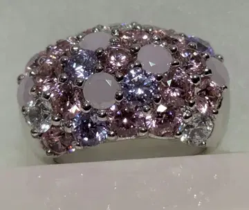 장식적인 실버 반지 로즈쿼츠 보라색