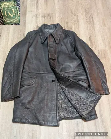 60S GVF IMPERCUIR GRAULHET 파이어맨 가죽 코트