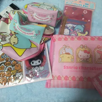 산리오 캐릭터즈 파우치 세트 에코백 카드 케이스 굿즈