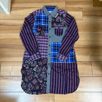 JEAN NASSAUS 패치워크 셔츠 원피스