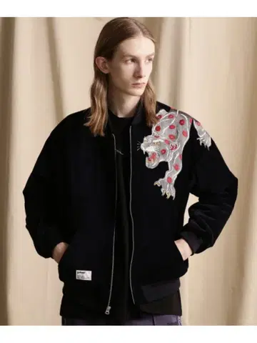 Schott 스카잔 바시티 자켓 XL 네이비 벨로아