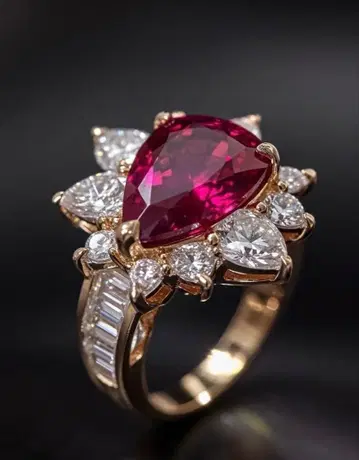 루비와 다이아몬드 반지