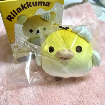 미사용 새상품 해외 팝업 한정 키이로이토리 봉제 인형 키링