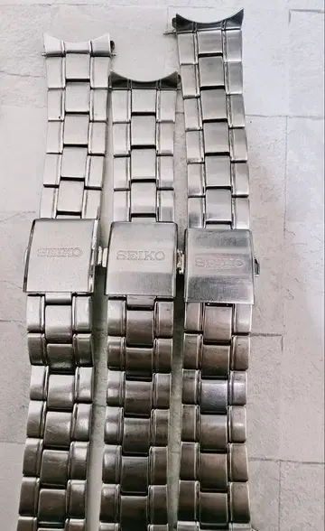 20mm SEIKO 정품 남성용 시계 벨트 메탈 밴딩 3개 세트