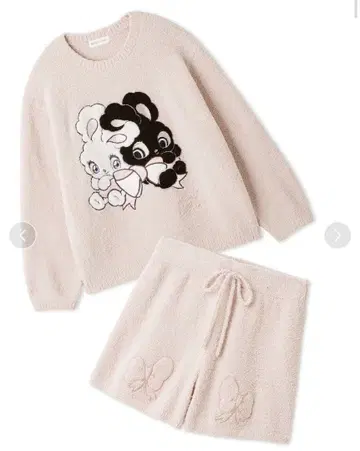 SNIDEL HOME x foxy illustrations 니트 셋업