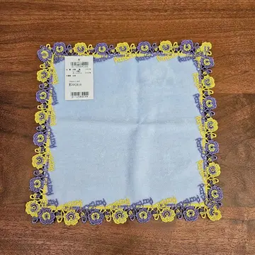 치카자와 레이스 손수건 부인화보 팬지 아쿠아 블루