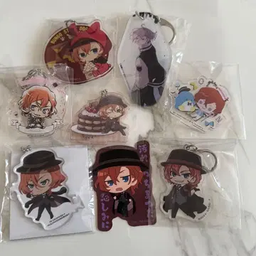 문호 스트레이독스 나카하라 츄야 아크릴 스탠드 키링 등 묶음 판매