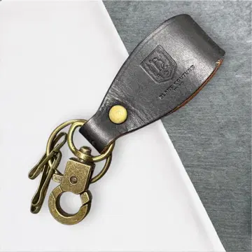 BLANC COUTURE 가죽 키링 천연 가죽 블랙