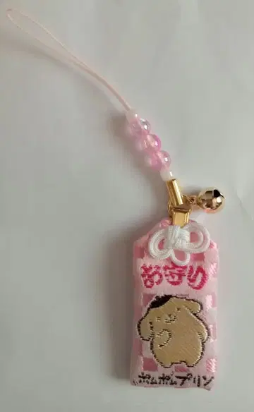 폼폼푸딩 부적 스트랩 핑크