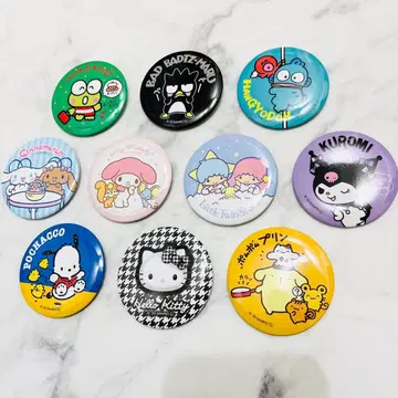 산리오 캔뱃지 키키라라 마이멜로디 키티 쿠로미 폼폼푸딩
