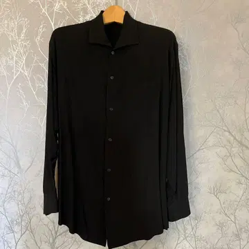 y's for men 블랙 긴팔 셔츠 가슴 포켓 부착 스트라이프