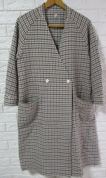 애시드 클라우드 부드러운 고급 트위드 롱 기장 체스터 코트