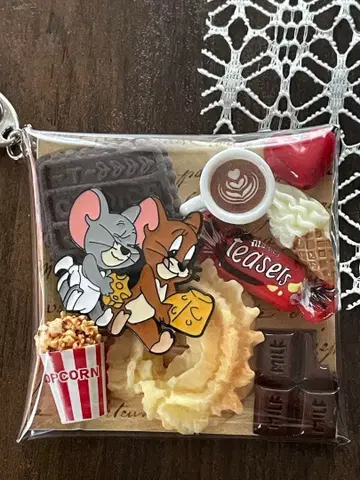 가챠 파우치 톰과 제리 디저트 키링