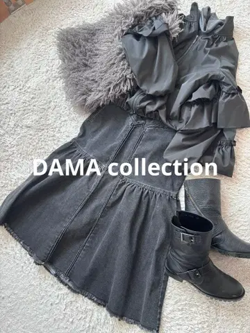 디노스 다마 컬렉션 데님 롱 스커트