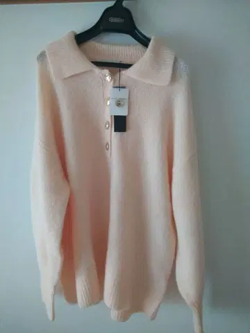 JEANASIS 버튼 포함 폴로 넥 니트